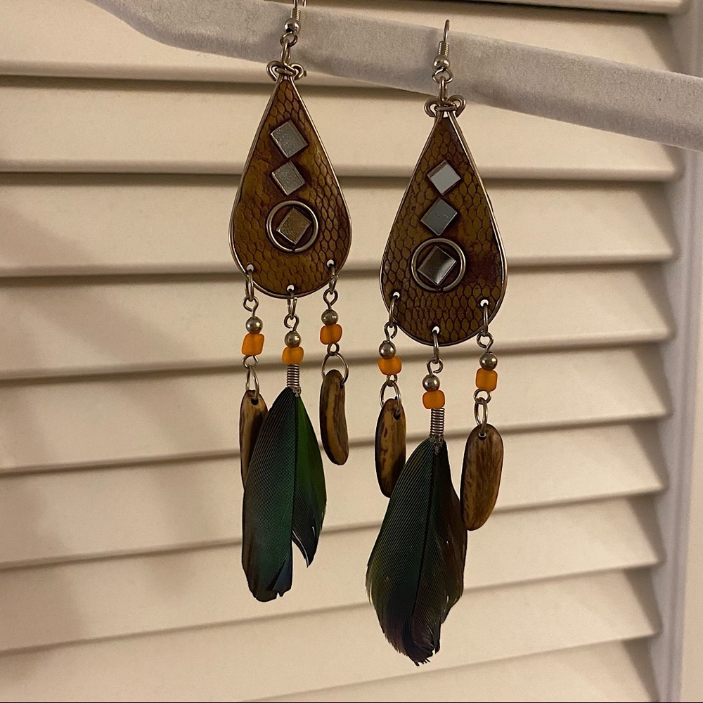 Boho Feather Earrings